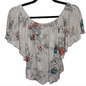 American Rag Off Shoulder Floral Top Boho Chic Size S 🌸